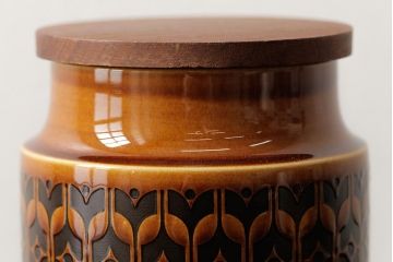 イギリスビンテージ　HORNSEA(ホーンジー)　HEIRLOOM(エアルーム)　コーヒーキャニスター(保存容器、ジャー)(R-037957)