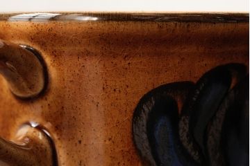 ヴィンテージ雑貨　北欧ビンテージ　落ち着いた温もり感じるスープカップ&ソーサー3客セット(洋食器)(R-037959)