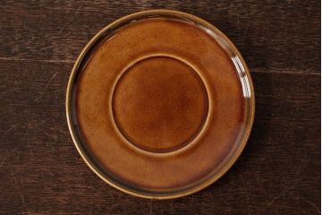 ヴィンテージ雑貨　北欧ビンテージ　落ち着いた温もり感じるスープカップ&ソーサー3客セット(洋食器)(R-037959)