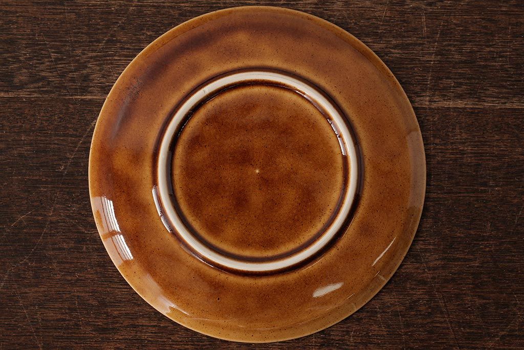 ヴィンテージ雑貨　北欧ビンテージ　落ち着いた温もり感じるスープカップ&ソーサー3客セット(洋食器)(R-037959)