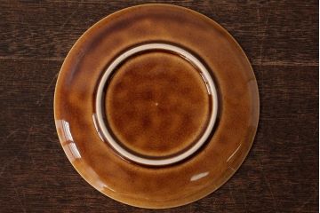 ヴィンテージ雑貨　北欧ビンテージ　落ち着いた温もり感じるスープカップ&ソーサー3客セット(洋食器)(R-037959)