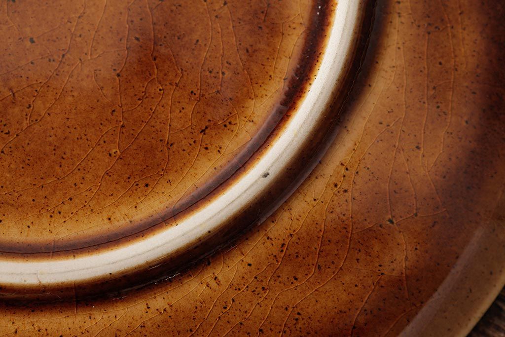 ヴィンテージ雑貨　北欧ビンテージ　落ち着いた温もり感じるスープカップ&ソーサー3客セット(洋食器)(R-037959)