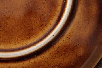 ヴィンテージ雑貨　北欧ビンテージ　落ち着いた温もり感じるスープカップ&ソーサー3客セット(洋食器)(R-037959)