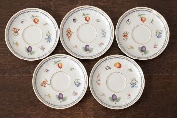 イタリア　Richard Ginori(リチャードジノリ)　イタリアンフルーツ　カップ&ソーサー5客セット(洋食器)(R-037961)