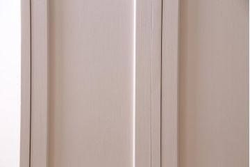 ラフジュ工房オリジナル　モールガラス入り　ホワイトカラーが爽やかな2人用ペイントロッカー(ワードローブ)(R-037963)