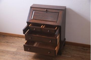 ビンテージ家具　松本民芸　#33A型　コンパクトなライティングビューロー(机、在宅ワーク、在宅用デスク)(定価約29万円)(R-037964)