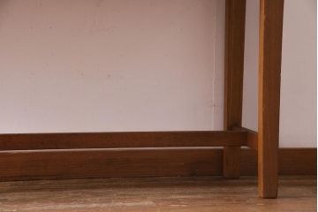 ビンテージ家具　和製ビンテージ　天板オーク材　レトロな空間づくりにおすすめの横型のリメイクカウンターテーブル(コンソールテーブル)(R-037968)