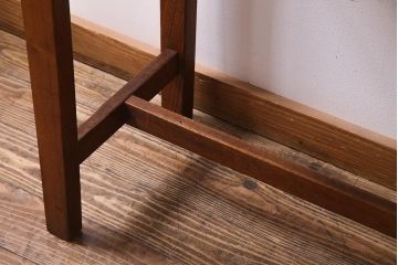 ビンテージ家具　和製ビンテージ　天板オーク材　レトロな空間づくりにおすすめの横型のリメイクカウンターテーブル(コンソールテーブル)(R-037968)