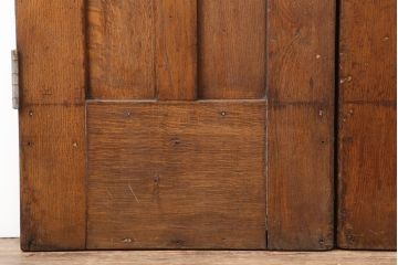アンティーク建具　フランスアンティーク　オーク材　両開き　ノスタルジックな親子ドア(木製ドア、建具、扉)(R-037977)