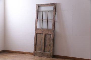 アンティーク建具　フランスアンティーク  シンプルさが魅力の木製ドア(建具、扉)(R-037979)