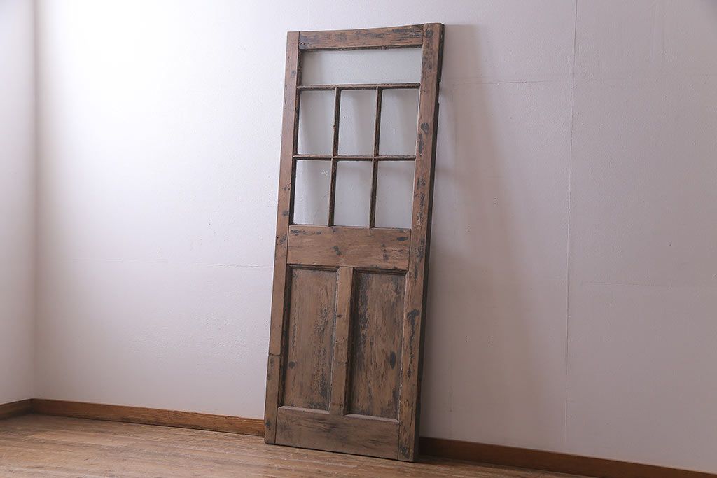 アンティーク建具　フランスアンティーク  シンプルさが魅力の木製ドア(建具、扉)(R-037979)