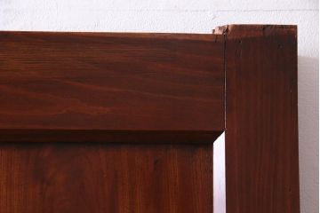 アンティーク建具　ヒノキ・ケヤキ材　純和風の空間におすすめな重厚感漂う庄内蔵戸(建具、引き戸、玄関戸)(R-037980)