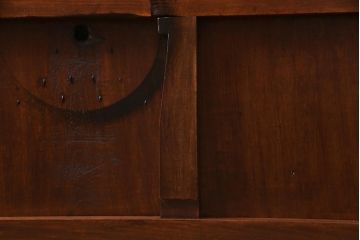 アンティーク建具　ヒノキ・ケヤキ材　純和風の空間におすすめな重厚感漂う庄内蔵戸(建具、引き戸、玄関戸)(R-037980)