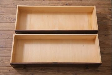 中古　北海道民芸家具　リメイク　落ち着いた雰囲気が魅力のローチェスト(ローボード、リビングボード)(R-037982)