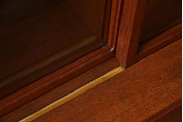 ビンテージ家具　ジャパンビンテージ　チーク材　シンプルモダンなキャビネット(収納棚、戸棚、飾り棚)(R-037987)