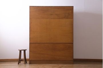 ビンテージ家具　ジャパンビンテージ　チーク材　シンプルモダンなキャビネット(収納棚、戸棚、飾り棚)(R-037987)