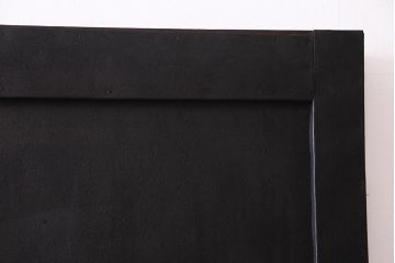 アンティーク建具　激レア　使い込まれた渋さが魅力的な鉄板付き蔵戸(鉄扉、引き戸、玄関戸)(R-037996)
