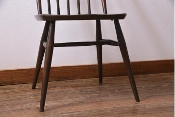 ヴィンテージ家具　イギリスビンテージ　ERCOL(アーコール)　美しく丈夫な作りが魅力的なクエーカーチェア(ダイニングチェア、椅子、ウィンザーチェア、ウインザーチェア)(R-037997)