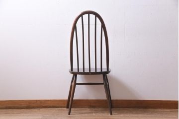 ヴィンテージ家具　イギリスビンテージ　ERCOL(アーコール)　美しく丈夫な作りが魅力的なクエーカーチェア(ダイニングチェア、椅子、ウィンザーチェア、ウインザーチェア)(R-037997)
