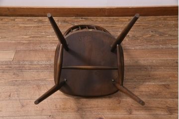 ヴィンテージ家具　イギリスビンテージ　ERCOL(アーコール)　美しく丈夫な作りが魅力的なクエーカーチェア(ダイニングチェア、椅子、ウィンザーチェア、ウインザーチェア)(R-037997)
