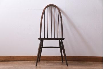 ヴィンテージ家具　イギリスビンテージ　ERCOL(アーコール)　美しく丈夫な作りが魅力的なクエーカーチェア(ダイニングチェア、椅子、ウィンザーチェア、ウインザーチェア)(R-037998)