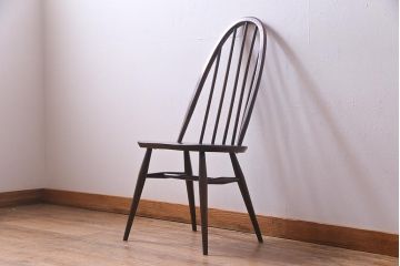 ヴィンテージ家具　イギリスビンテージ　ERCOL(アーコール)　美しく丈夫な作りが魅力的なクエーカーチェア(ダイニングチェア、椅子、ウィンザーチェア、ウインザーチェア)(R-037998)