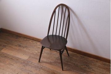 ヴィンテージ家具　イギリスビンテージ　ERCOL(アーコール)　美しく丈夫な作りが魅力的なクエーカーチェア(ダイニングチェア、椅子、ウィンザーチェア、ウインザーチェア)(R-037998)