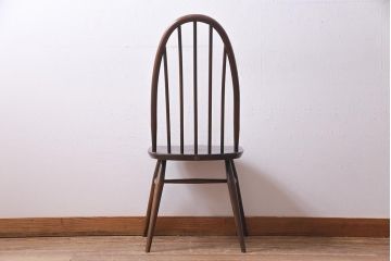 ヴィンテージ家具　イギリスビンテージ　ERCOL(アーコール)　美しく丈夫な作りが魅力的なクエーカーチェア(ダイニングチェア、椅子、ウィンザーチェア、ウインザーチェア)(R-037998)