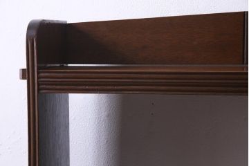 レトロ家具　昭和初期　落ち着いた雰囲気が魅力の楔(くさび)式オープンラック(本棚、飾り棚、収納棚)(R-038000)