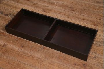 アンティーク家具　上手物!　在銘入り　紫檀(シタン)材　漆　和の趣きを感じさせる飾り棚(茶棚、違い棚)(R-038019)
