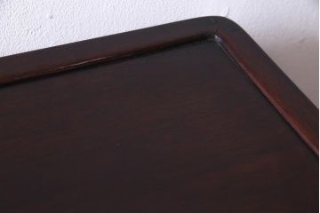 アンティーク家具　上手物!　在銘入り　紫檀(シタン)材　漆　和の趣きを感じさせる飾り棚(茶棚、違い棚)(R-038019)