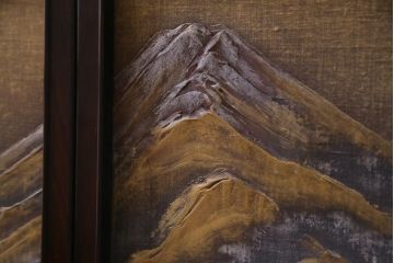 アンティーク家具　上手物!　在銘入り　紫檀(シタン)材　漆　和の趣きを感じさせる飾り棚(茶棚、違い棚)(R-038019)