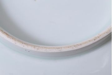 アンティーク雑貨　江戸期　古伊万里　染付　8.4寸六角深鉢(深皿、和食器)(R-038023)