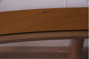 ヴィンテージ家具　Stonehill(ストーンヒル)　ガラストップのオーバル型センターテーブル(コーヒーテーブル、リビングテーブル、ビンテージ)(R-038027)