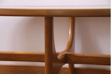 ヴィンテージ家具　Stonehill(ストーンヒル)　ガラストップのオーバル型センターテーブル(コーヒーテーブル、リビングテーブル、ビンテージ)(R-038027)