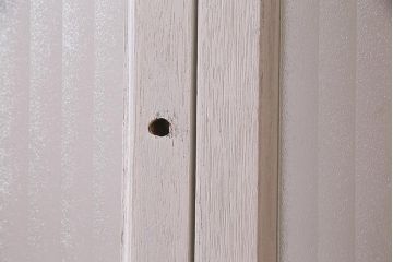 アンティーク家具　昭和中期　ナチュラルインテリアにぴったりなペイントガラス戸2枚セット(引き戸、建具)(R-038028)