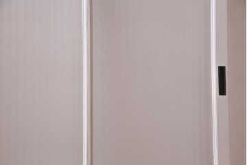 アンティーク家具　昭和中期　ナチュラルインテリアにぴったりなペイントガラス戸2枚セット(引き戸、建具)(R-038028)