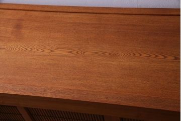 新古品　特大サイズ!　ニレ無垢材　和の空間作りに活躍する9尺水屋箪笥・上(九尺水屋、サイドボード、和箪笥、収納棚)(R-038029)