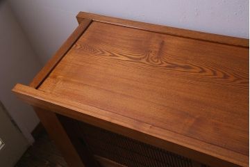 新古品　特大サイズ!　ニレ無垢材　和の空間作りに活躍する9尺水屋箪笥・下(九尺水屋、サイドボード、和箪笥、収納棚)(R-038030)