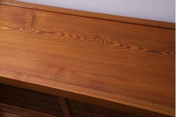 新古品　特大サイズ!　ニレ無垢材　和の空間作りに活躍する9尺水屋箪笥・下(九尺水屋、サイドボード、和箪笥、収納棚)(R-038030)