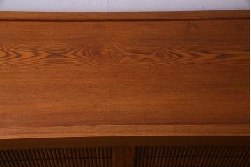 新古品　特大サイズ!　ニレ無垢材　和の空間作りに活躍する9尺水屋箪笥・下(九尺水屋、サイドボード、和箪笥、収納棚)(R-038030)