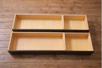 中古　北海道民芸家具　気品漂うベンチチェスト(ローボード、テレビボード)(定価18万円)(R-038032)