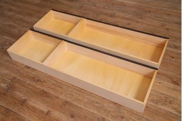 中古　北海道民芸家具　気品漂うベンチチェスト(ローボード、テレビボード)(定価18万円)(R-038032)