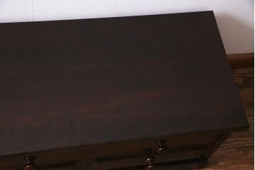 中古　北海道民芸家具　気品漂うベンチチェスト(ローボード、テレビボード)(定価18万円)(R-038032)