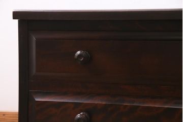 中古　北海道民芸家具　気品漂うベンチチェスト(ローボード、テレビボード)(定価18万円)(R-038032)