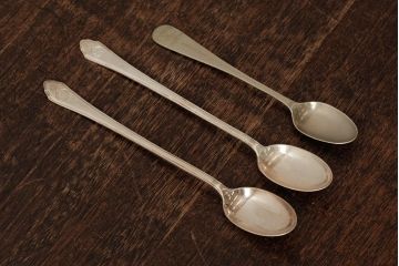 ヴィンテージ雑貨　イギリス　Mappin&Webb(マッピン&ウエッブ)　OVALTINE (オバルチン)　ビンテージシルバープレートスプーン3本セット(R-038033)