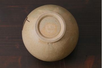 中古　笠間焼　中野晃嗣　野草文一輪挿し(花器、花瓶、共箱付き)(R-038052)