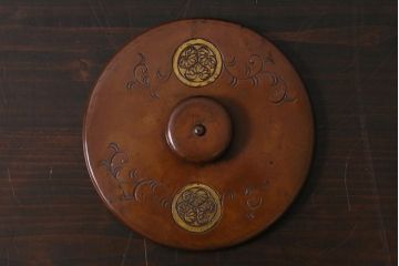 アンティーク雑貨　骨董　明治大正期　葵文(会津三つ葵紋)　銅製湯沸し(銅瓶、薬缶)(R-038054)