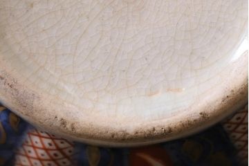 アンティーク雑貨　江戸中期　箱付き　華やかな金襴手が美しい鶴首徳利一対(花瓶、花器)(R-038055)