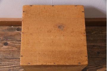 レトロ雑貨　昭和レトロ　キューブ型の大きな積み木【立方体・大】(飾り台、ディスプレイ雑貨)(R-038067)